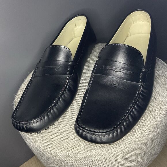 Tod’s Womens Black Leather Penny Loafer Gommino Driving Shoe EU 39 (US 8.5) - Picture 4 of 16